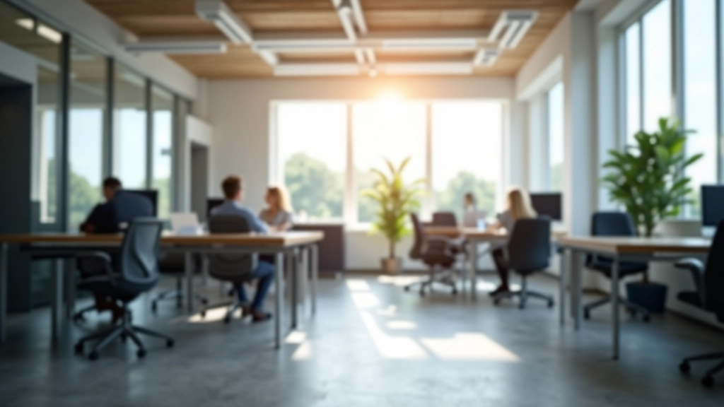 Modernes Versicherungsbüro mit professionellem Design und hellem Licht